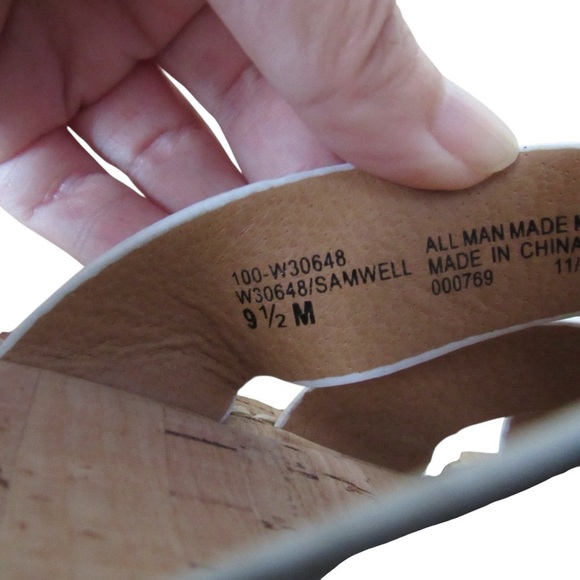 White Mountain Samwell Platform Wedge Sandals White 9.5 Boho Woven Colorful - Picture 9 of 11